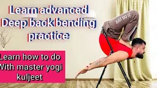 Learn how to do advanced back bending practice #yoga #motivation #yogapractice 