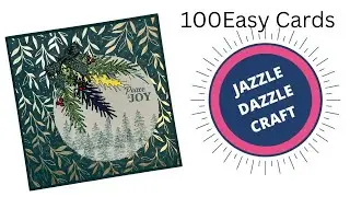 100 Easy Cards- Peaceful Season, Peaceful Evergreens, Golden Greenery, Regal Distressed Patterns