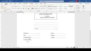SP Revision - Letter Layout