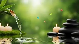 Sleep Music with Bamboo Water Flow 🌿 Calm Mind, Heal Body | Anxiety Relief Spa Music