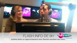 Fun Radio - Morning Dancefloor de l'&eacute;t&eacute; : Justine tente de draguer Damien pendant son flash Info