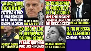 URGENTE! SE CONFIRMA AL NUEVO TÉCNICO DE LA TRICOLOR, SERÁ UN PRÍNCIPE EL REEMPLAZO DE BECCACECE