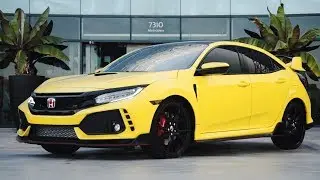 2017 HONDA CIVIC TYPE R WRAPPED SATIN YELLOW!!! SD WRAP