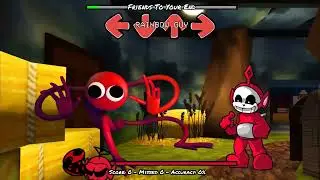 Rainbow Friends vs RED Characters (Roblox FNF Mod 4k)