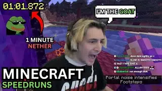 xQc is Getting GOATED at Minecraft Speedrunning
