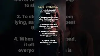 Top 5 Dark Psychology #darkpsychology #shorts
