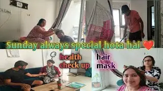Sunday special vlog ❤️ || balo me lgaya mehndi || husband ne ghr me lgaya pocha 😔