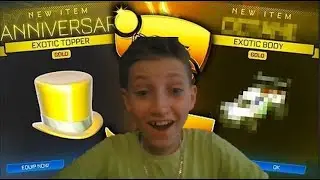 TITANIUM WHITE FENNEC AND GOLD TOP HAT IN ROCKET LEAGUE