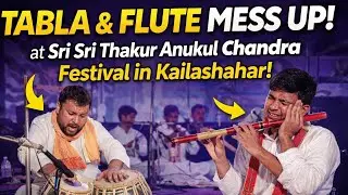 A peaceful flute&ndash;tabla instrumental from a live stage performance l #viral #satsang #anukulthakur 