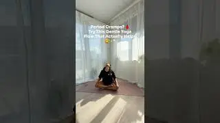 Period Pain🩸?? Try this gentle flow that helps.. #yoga #periodpain #periodpainrelief #youtube