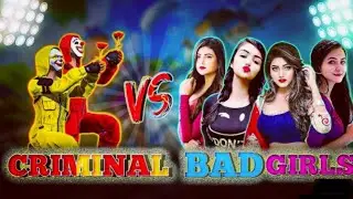 2 Criminal Vs 4 Bad Girls gameplay free fire money heist girl gameplay Alone yt gaming