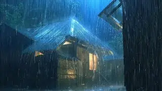 Cozy Rain Night in a Wooden Cabin  Relaxing Rain Sounds for Sleep & Anxiety