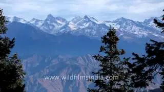 Kuppad view of high Himalayan peaks of Himachal ranges