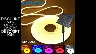 DC24V Solar LED Neon Strip Light Waterproof Warm White Blue Red Pink 6x12mm 2835 120LEDs/m Flexible
