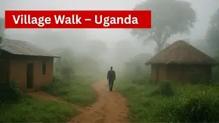 Foggy Morning Walk Through a Remote African Village