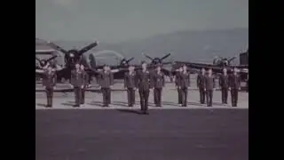 Inspection of Aircraft Carrier Marine Airmen at MCAS Santa Barbara During WW2
