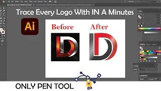 How To Trace Any Logo Using Pen Tool in 2021 #pentool #tracelogo #logodesign # illustrator