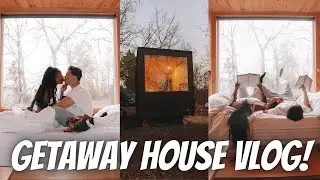 GETAWAY HOUSE I Our Tiny Cabin Experience!!!! I Pre Wedding Planning Retreat Vlog!!!!