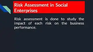 Risk Assessment in Social Enterprises I Project Management Entrepreneurship I AKTU