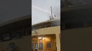 Lightning over MV Queenscliff