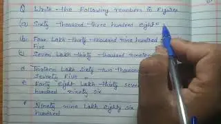 Write the following numbers in figures