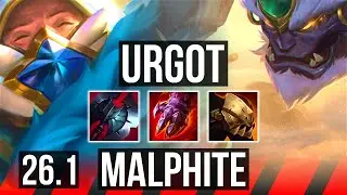 URGOT vs MALPHITE (TOP) | 40K damage | EUNE Challenger | 26.1