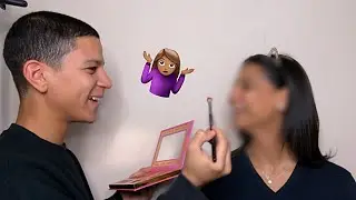 أخويا بيحطلي مكياج | دينا داش و أحمد داش   My brother does my makeup