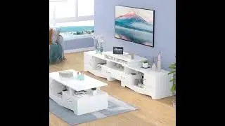 2-Piece Set Coffee Table & TV Cabinet