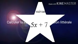 Calculer la valeur d'une expression litt&eacute;rale