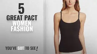 Pact Women Fashion [2018 Best Sellers]: PACT Women's Everyday Organic Cotton Shelf-Bra Camisole,