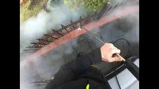Ceglany mur obmywany gorącą wodą | HYDRO BLAST | Świnoujście | Poland