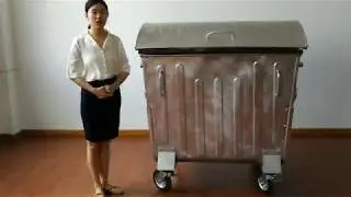 1100L Galvanized Garbage Bin