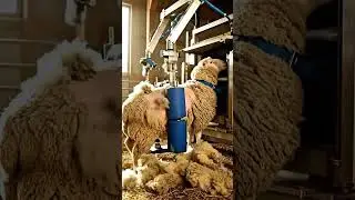 A Closer Look: Modern Sheep Shearing #cctv #farming #sheepfarming #satisfying #sheephusbandry #cow