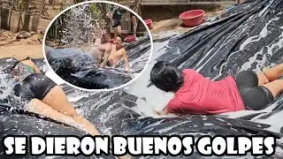 Caídas y golpes extremos con este deslizadero grande 🤣.