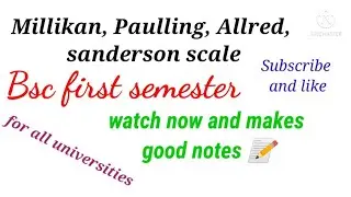 Millikan, Paulling, Allred, sanderson scale bsc first semester inorganic chemistry in easy way