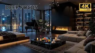 Deep Focus Music for Work & Study 🎧 Cozy Night Ambience for Productivity & Flow