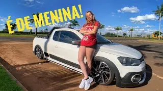 SAVEIRO CROSS REBAIXADA DE MENINA! carro baixo de mulher???