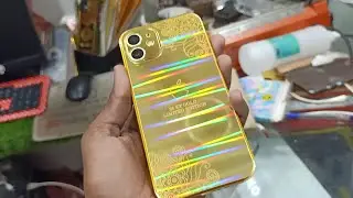 New Trending Iphone 12 Custom Gold Panel Latest Mobile Modified Iphoen 12