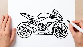 COMO DESENHAR UMA MOTO FÁCIL