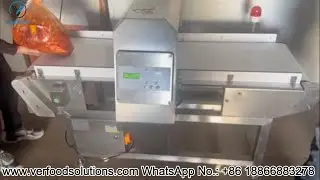 VERFOODSOLUTION Chicken Breast Beef Dumpling Metal Detector Machine Test for France Customer