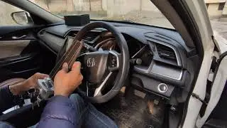 Steering Dashboard Lock Steel and Leather | PU Leather Car Steering Wheel Lock Foldable