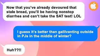 [Apple] Dad gives me food poisoning so I can’t take SAT test  Aunt Sydney comes to the rescue!