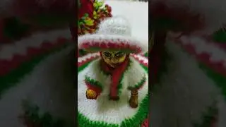 Crochet winter dress for laddu gopal ji #crochet #shorts