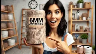 🧵 ANYWELL 3,4,5,6mm Macrame Cord 6mm x 218yards, Cotton Cord | Best 6MM Cotton Rope 🧵