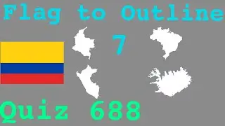 Geography Match Country Flag to the Country Map outline, Part 7. Quiz 688