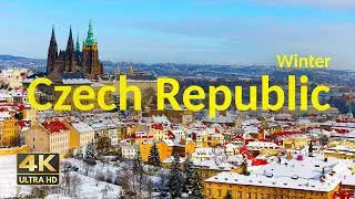 Czech Republic in Winter 🇨🇿 | Beautiful Prague & Fairytale Cities | Relax Travel 4K