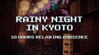 Rainy Night in Japanese Alley | 10h Cozy Pixel Art Ambience for Sleep, Study & Relax