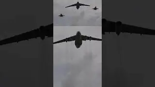 IL-76 Ilyushin SU-27 Flankers RIAT Flyover #shorts #aviation #military