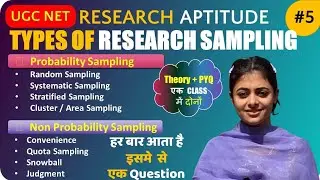 Types of Research Sampling In Hi| UGC NET Research Aptitude Paper 1 | #ugcnet #researchaptitude