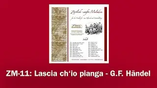Lascia ch‘io pianga - Titel ZM-11 aus der Notenmappe für Tischharfe „Zärtlich-sanfte Melodien“